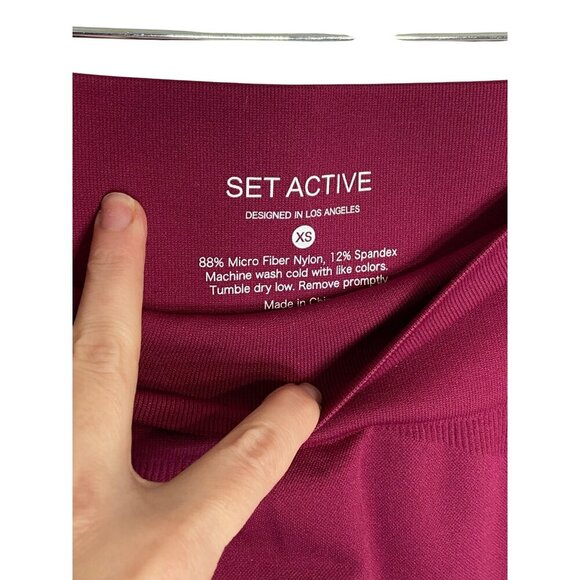 Set Active High Rise Sculptflex Power Leggings Wildberry-sz XS - Picture 4 of 9